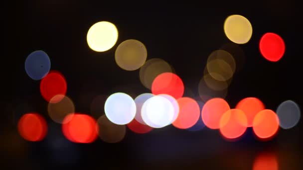 彩灯的夜间移动画面 — 图库视频影像
