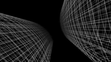 minimal 3d mimari şekillerde hareket etmek