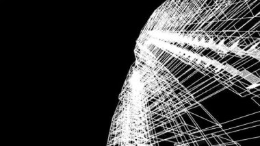 minimal 3d mimari şekillerde hareket etmek