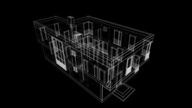minimal 3d mimari şekillerde hareket etmek