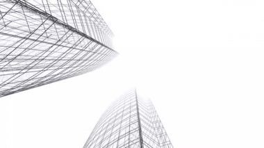 minimal 3d mimari şekillerde hareket etmek