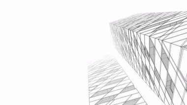 minimal 3d mimari şekillerde hareket etmek