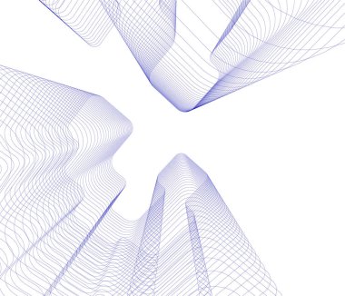 Mimari sanat konseptinde soyut çizgiler, minimum geometrik şekiller. 