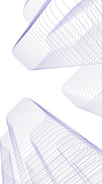 Mimari sanat konseptinde soyut çizgiler, minimum geometrik şekiller. 