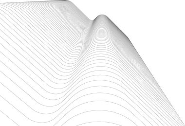 Mimari sanat konseptinde soyut çizgiler, minimum geometrik şekiller. 