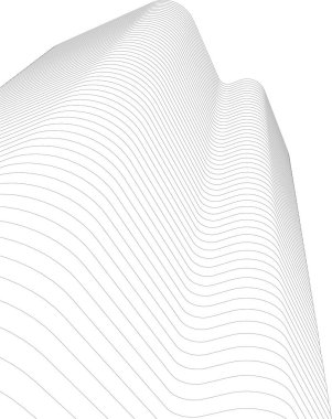 Mimari sanat konseptinde soyut çizgiler, minimum geometrik şekiller. 