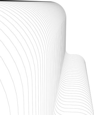 Mimari sanat konseptinde soyut çizgiler, minimum geometrik şekiller. 