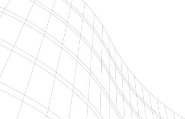 Mimari sanat konseptinde soyut çizgiler, minimum geometrik şekiller. 