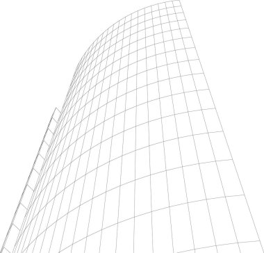 Mimari sanat konseptinde soyut çizgiler, minimum geometrik şekiller. 