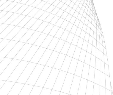 Mimari sanat konseptinde soyut çizgiler, minimum geometrik şekiller. 