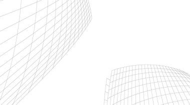 Mimari sanat konseptinde soyut çizgiler, minimum geometrik şekiller. 