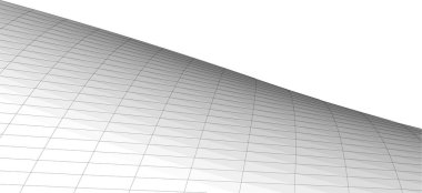 Mimari sanat konseptinde soyut çizgiler, minimum geometrik şekiller. 