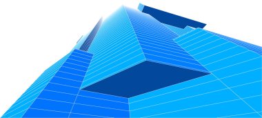 Mimari sanat konseptinde soyut çizgiler, minimum geometrik şekiller. 