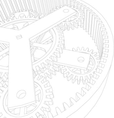 Mimari sanat konseptinde soyut çizgiler, minimum geometrik şekiller. 