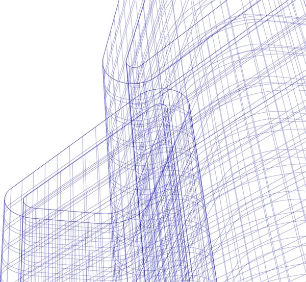 Linhas Abstratas Desenho Conceito Arte Arquitetônica Formas Geométricas Mínimas —  Vetores de Stock