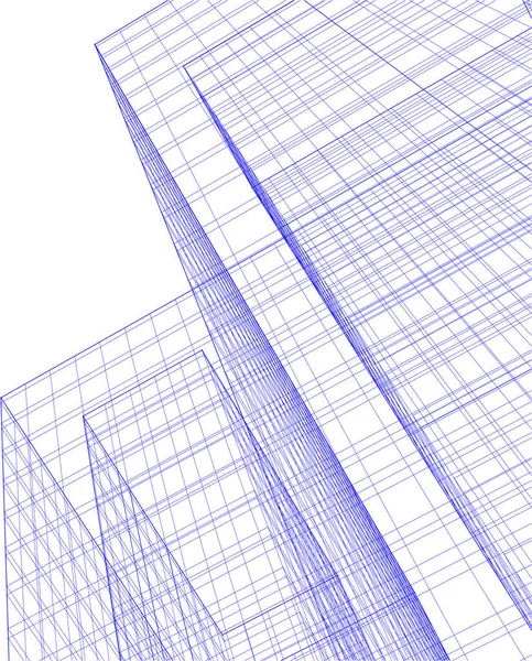 Linhas Abstratas Desenho Conceito Arte Arquitetônica Formas Geométricas Mínimas — Vetor de Stock