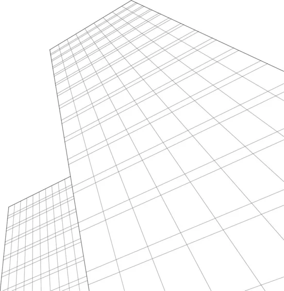 Linhas Abstratas Desenho Conceito Arte Arquitetônica Formas Geométricas Mínimas —  Vetores de Stock