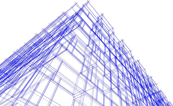 Mimari sanat konseptinde soyut çizgiler, minimum geometrik şekiller. 