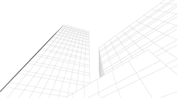 Linhas Abstratas Desenho Conceito Arte Arquitetônica Formas Geométricas Mínimas —  Vetores de Stock