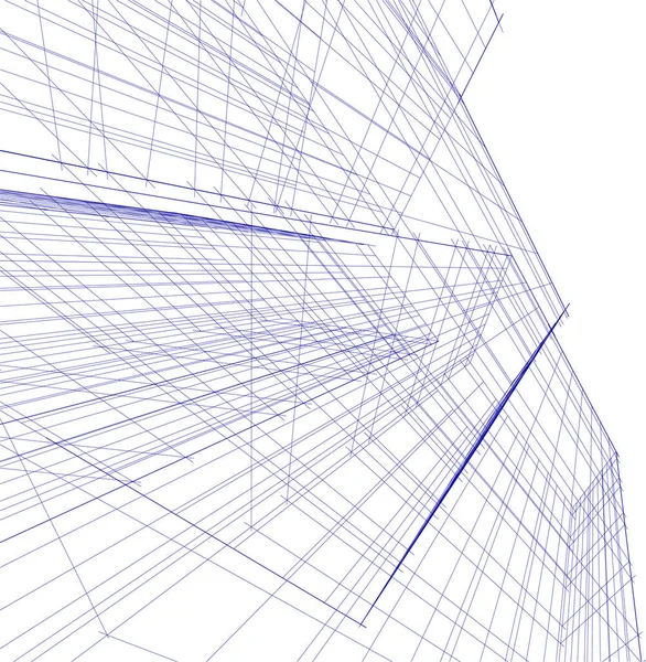 Mimari Sanat Konseptinde Soyut Çizgiler Minimum Geometrik Şekiller — Stok Vektör