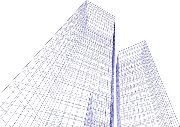 Abstrakcyjne Linie Rysunku Koncepcji Sztuki Architektonicznej Minimalne Kształty Geometryczne — Wektor stockowy