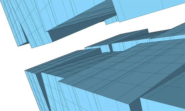 Linhas Abstratas Desenho Conceito Arte Arquitetônica Formas Geométricas Mínimas —  Vetores de Stock