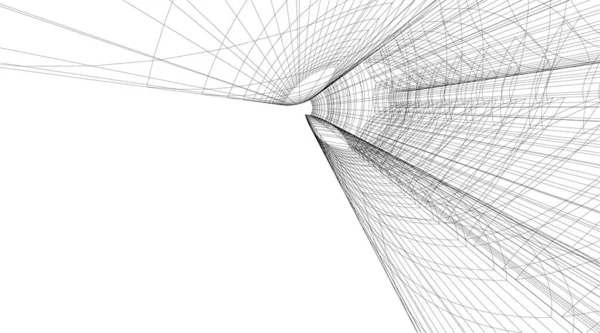 Mimari Sanat Konseptinde Soyut Çizgiler Minimum Geometrik Şekiller — Stok Vektör