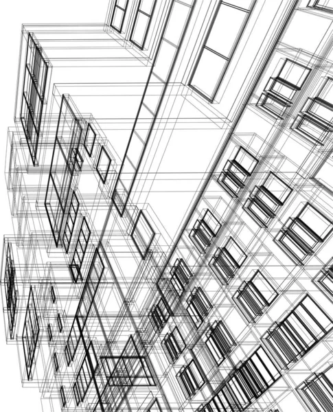 Mimari sanat konseptinde soyut çizgiler, minimum geometrik şekiller. 