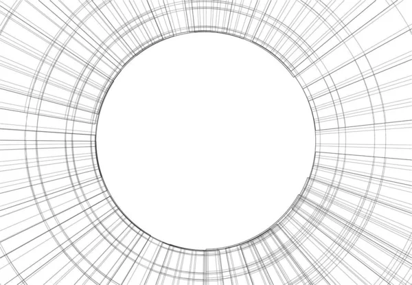 Linhas Abstratas Desenho Conceito Arte Arquitetônica Formas Geométricas Mínimas —  Vetores de Stock