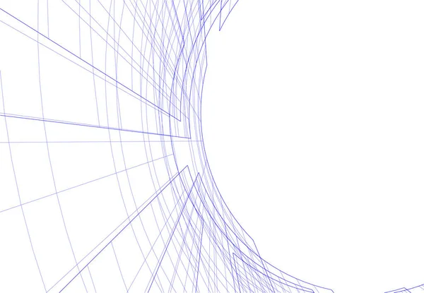 Abstrakte Zeichnungslinien Architektonischen Kunstkonzept Minimale Geometrische Formen — Stockvektor