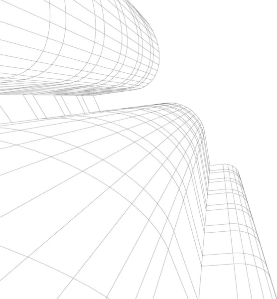 Lignes Dessin Abstraites Dans Concept Art Architectural Formes Géométriques Minimales — Image vectorielle