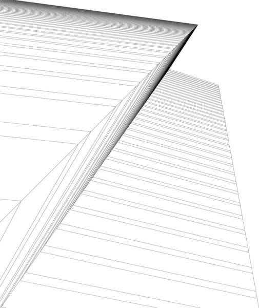 建築芸術の概念における抽象的な線や最小限の幾何学的形状 — ストックベクタ