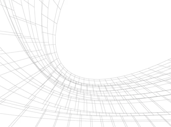 Linhas Abstratas Desenho Conceito Arte Arquitetônica Formas Geométricas Mínimas —  Vetores de Stock