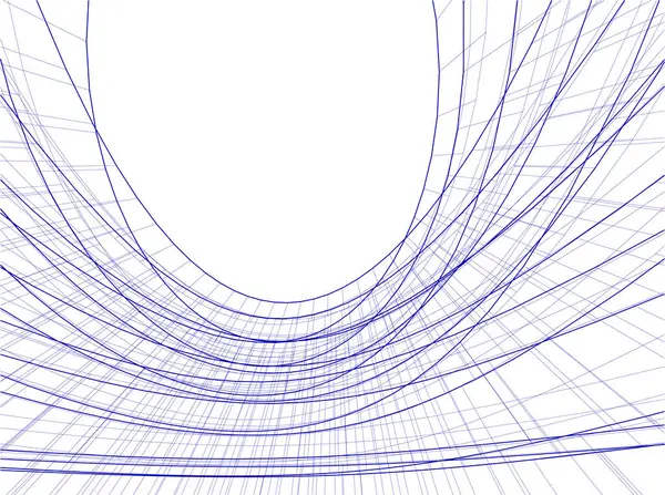 Abstracte Tekenlijnen Architectonisch Kunstconcept Minimale Geometrische Vormen — Stockvector