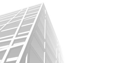 Mimari sanat konseptinde soyut çizgiler, minimum geometrik şekiller. 