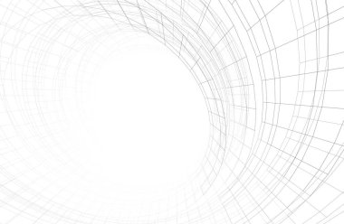 Mimari sanat konseptinde soyut çizgiler, minimum geometrik şekiller. 