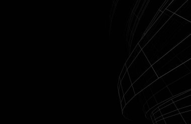 Mimari sanat konseptinde soyut çizgiler, minimum geometrik şekiller. 