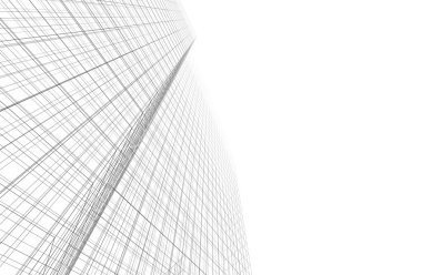 Mimari sanat konseptinde soyut çizgiler, minimum geometrik şekiller. 