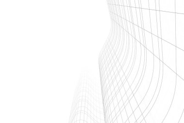 Mimari sanat konseptinde soyut çizgiler, minimum geometrik şekiller. 