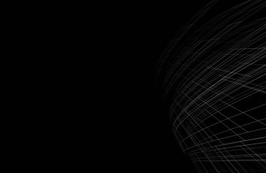 Mimari sanat konseptinde soyut çizgiler, minimum geometrik şekiller. 