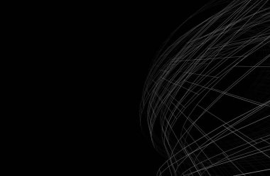 Mimari sanat konseptinde soyut çizgiler, minimum geometrik şekiller. 