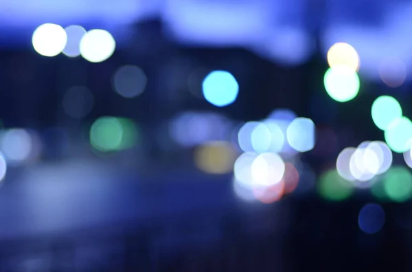 Tiro Desfocado Luzes Cidade Noite — Fotografia de Stock