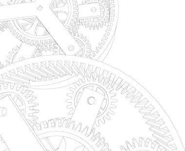 Mimari sanat konseptinde soyut çizgiler, minimum geometrik şekiller. 