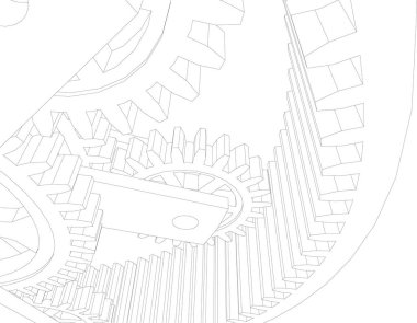 Mimari sanat konseptinde soyut çizgiler, minimum geometrik şekiller. 