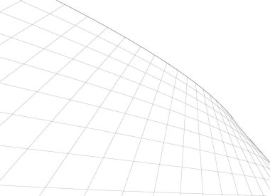 Mimari sanat konseptinde soyut çizgiler, minimum geometrik şekiller. 