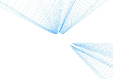 Mimari sanat konseptinde soyut çizgiler, minimum geometrik şekiller. 