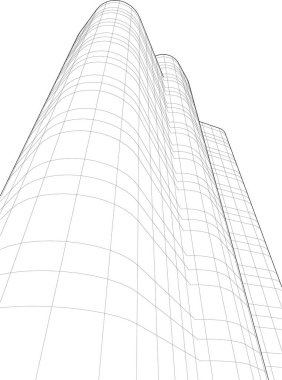 Mimari sanat konseptinde soyut çizgiler, minimum geometrik şekiller. 