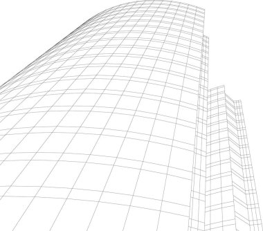 Mimari sanat konseptinde soyut çizgiler, minimum geometrik şekiller. 