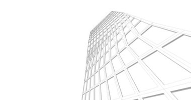 minimal 3d mimari şekillerde hareket etmek