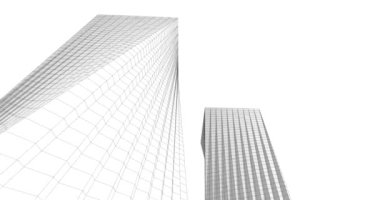 minimal 3d mimari şekillerde hareket etmek